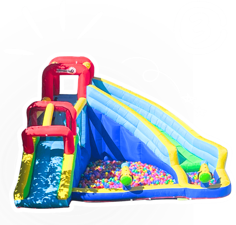 Double Slide with Ball Pit: bouncy castles